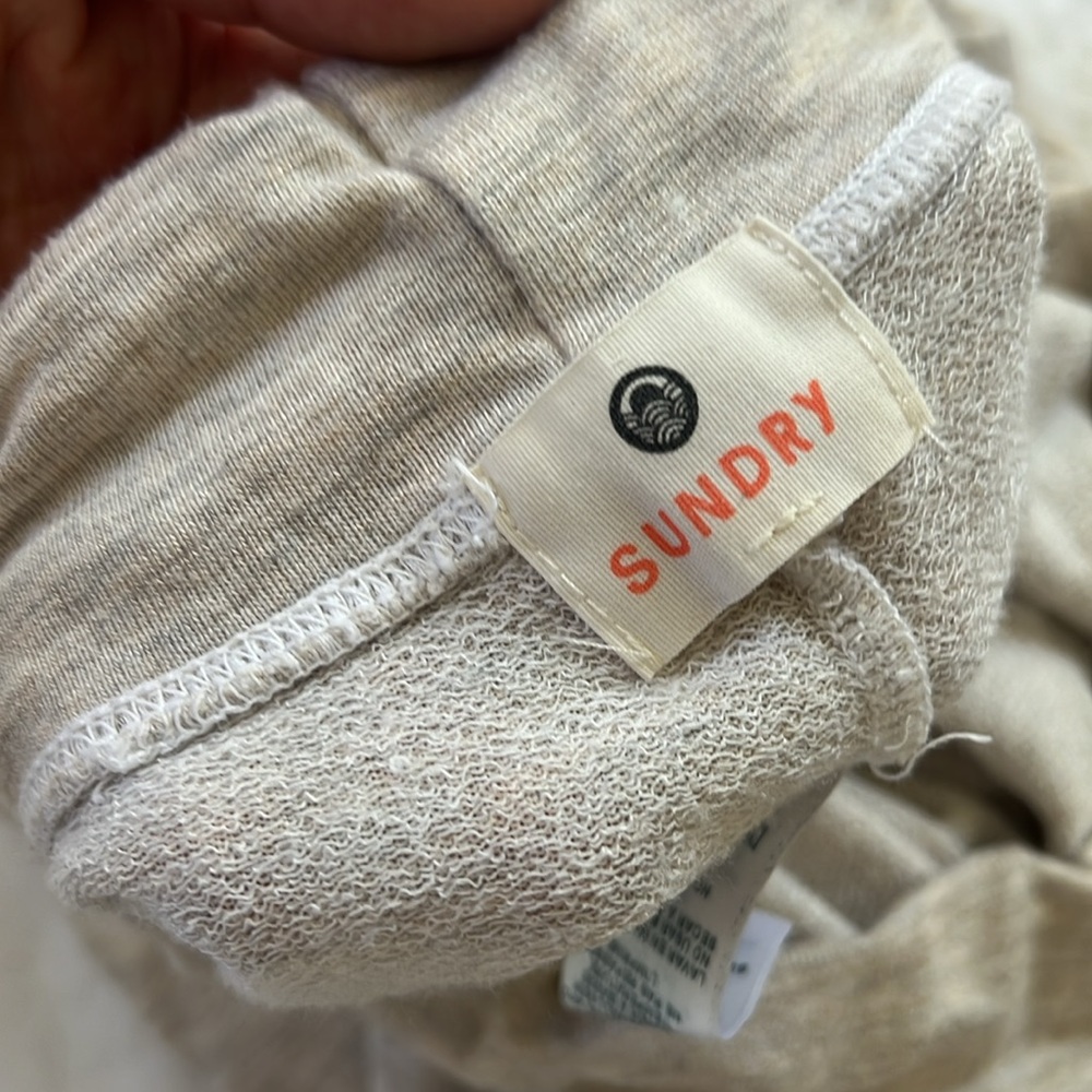 Tan Lounge Pants with White Stars and Hearts - Picture 2 of 3